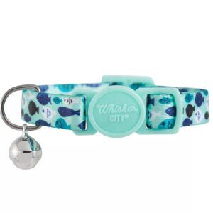 Whisker City Easy-Release Fish Cat Adult Collar Adjustable 8-12" NWOT